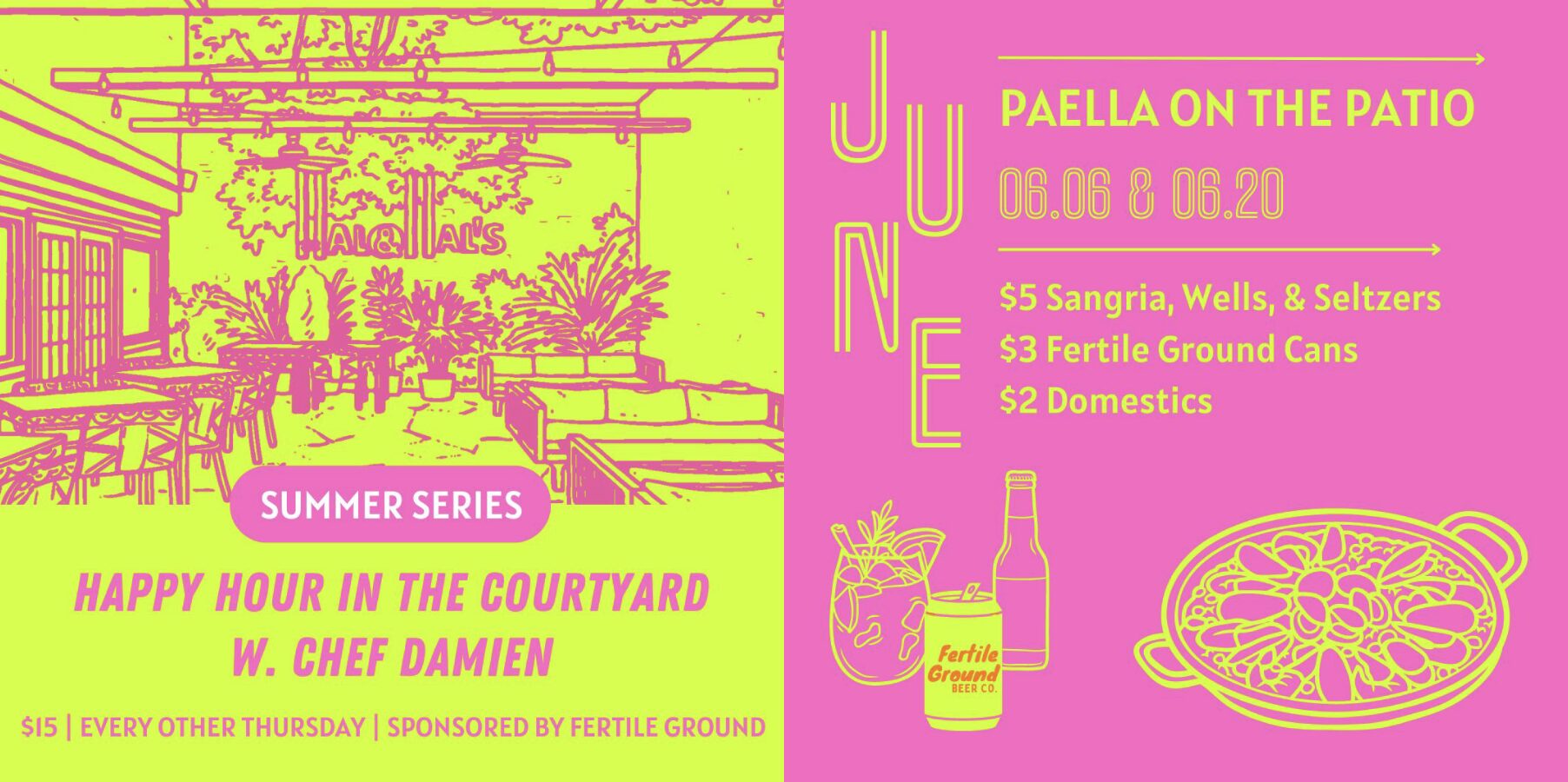 Paella on the Patio: June | Happy Hour Courtyard Series